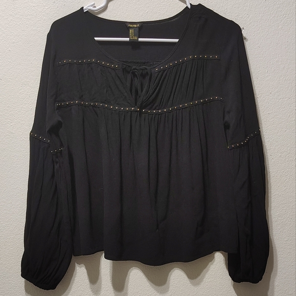 Forever 21 Elegant Black Women's Top Size M - Picture 1 of 10